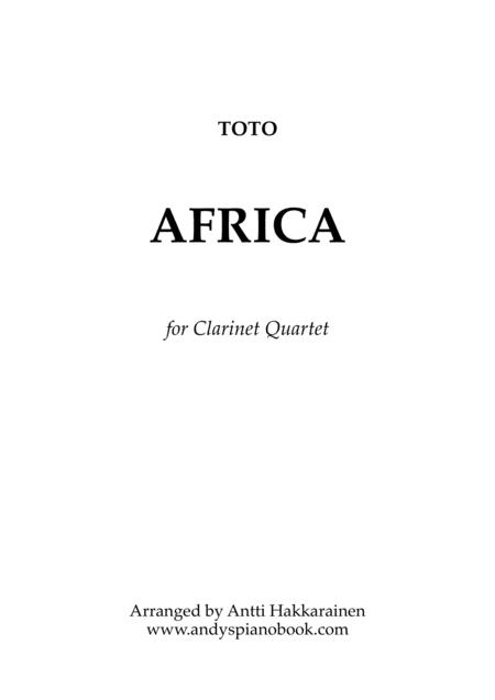 Africa By Toto Clarinet Quartet Sheet Music