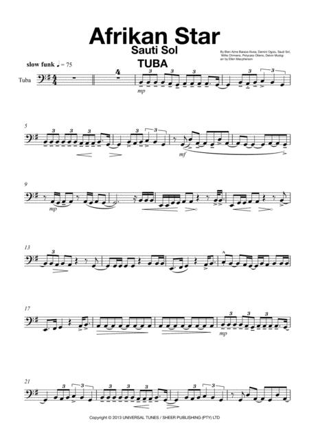 Afrikan Star For Tuba Solo Sheet Music