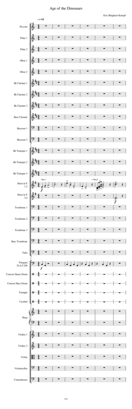 Age Of The Dinosaurs Sheet Music