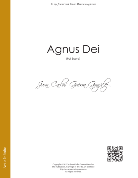 Agnus Dei Full Score Sheet Music