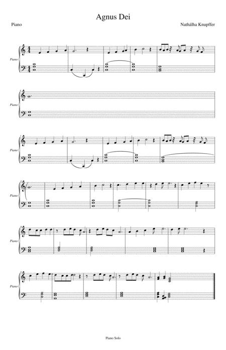 Agnus Dei Michael Smith Piano Solo Sheet Music