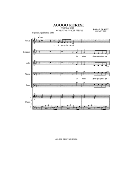 Agogo Keresi Sheet Music