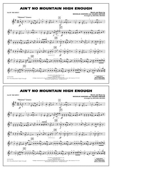 Aint No Mountain High Enough Arr Michael Brown 3rd Bb Trumpet Sheet Music