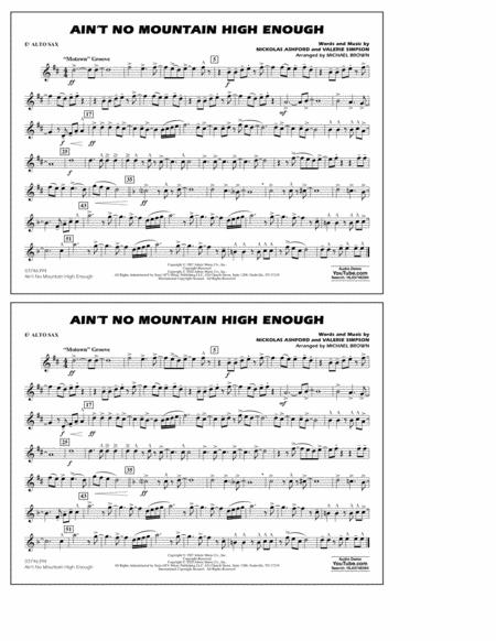 Aint No Mountain High Enough Arr Michael Brown Eb Alto Sax Sheet Music