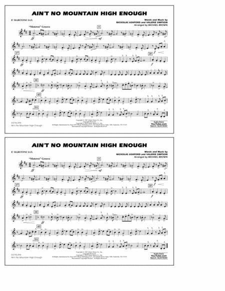 Aint No Mountain High Enough Arr Michael Brown Eb Baritone Sax Sheet Music