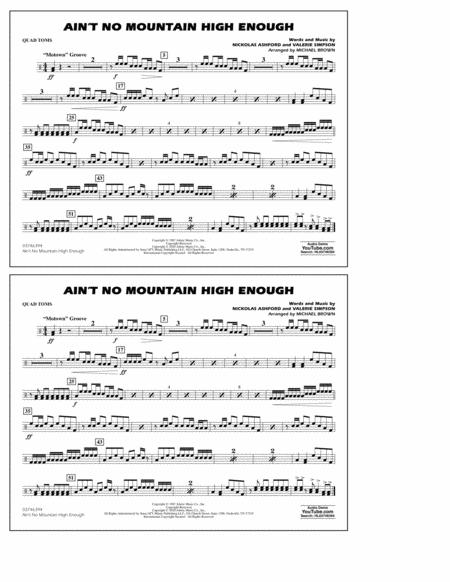 Aint No Mountain High Enough Arr Michael Brown Quad Toms Sheet Music