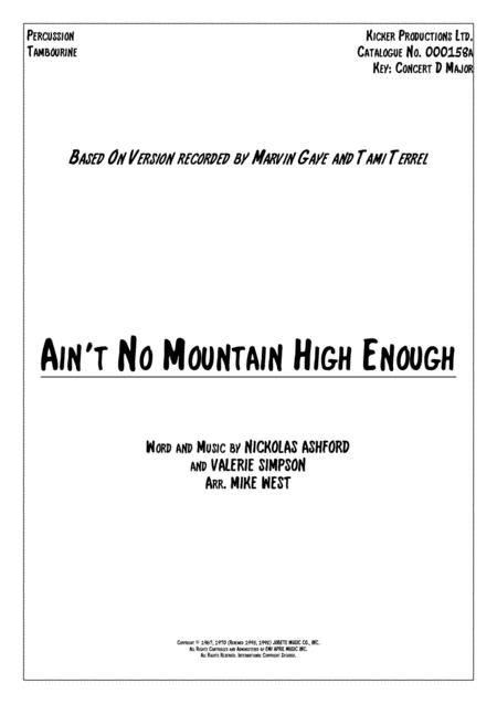 Free Sheet Music Aint No Mountain High Enough Percussion
