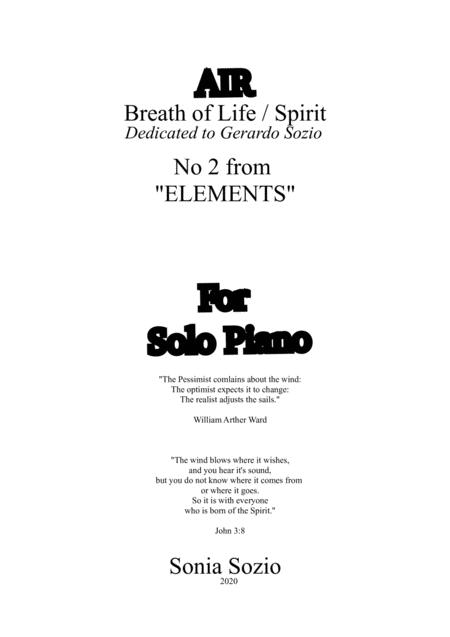 Air Breath Of Life Spirit No 2 From Elements Sheet Music