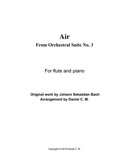 Free Sheet Music Air For Flute And Piano Simplified
