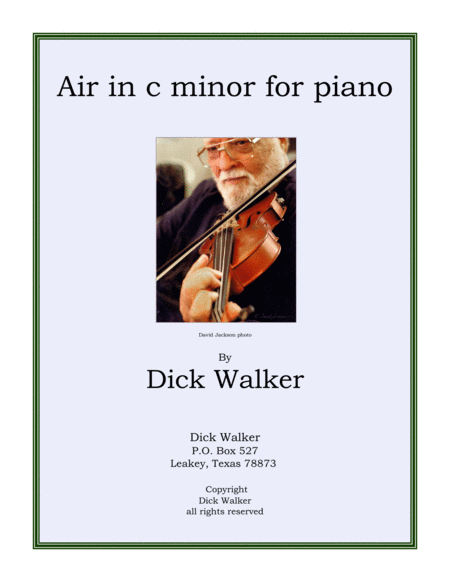 Free Sheet Music Air In C Minor For Piano