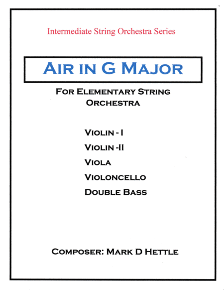 Air In G Major For Intermediate String Orchestra Sheet Music