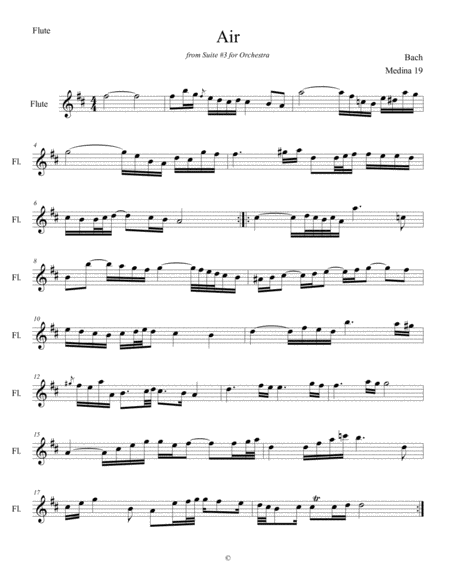 Air On A G String In D Major Sheet Music