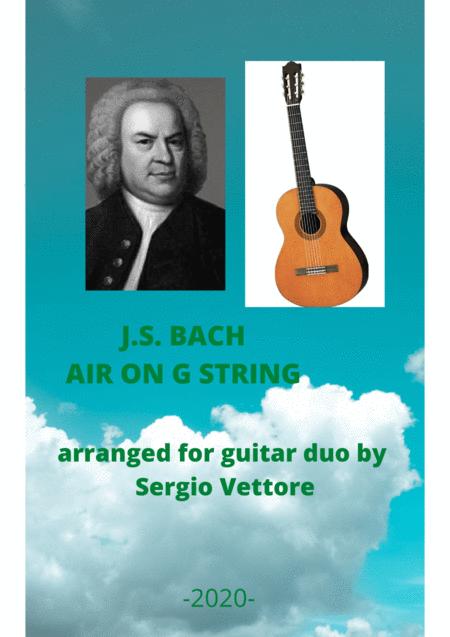 Air On G String By Js Bach Arranged For Guitar Duo By Sergio Vettore Sheet Music