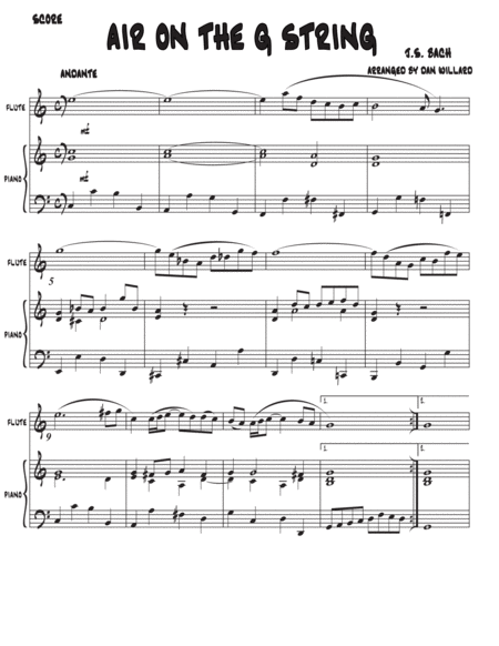 Air On The G String From Orchestral Suite No 3 Sheet Music