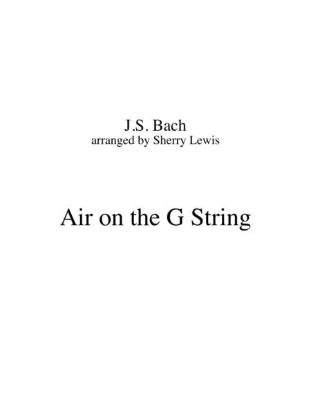 Air On The G String String Trio For String Trio Sheet Music