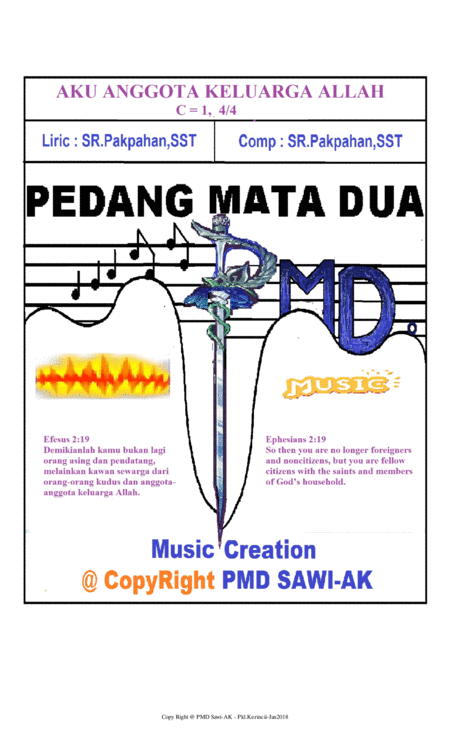 Aku Anggota Keluarga Allah Sheet Music