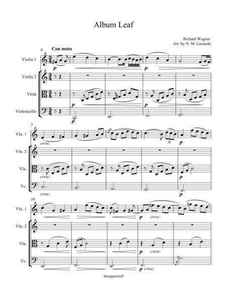 Free Sheet Music Album Leaf