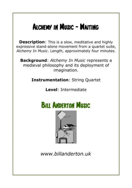 Alchemy In Music Waiting Sheet Music