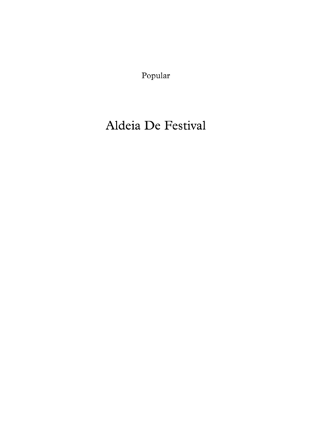 Aldeia De Festival Sheet Music