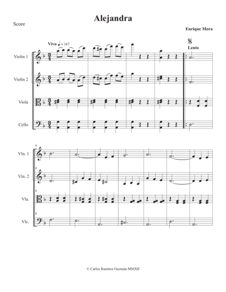 Free Sheet Music Alejandra Waltz