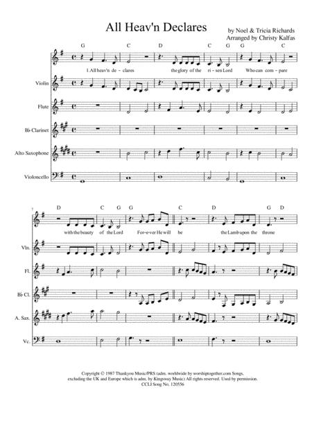 All Heaven Declares Full Score Sheet Music