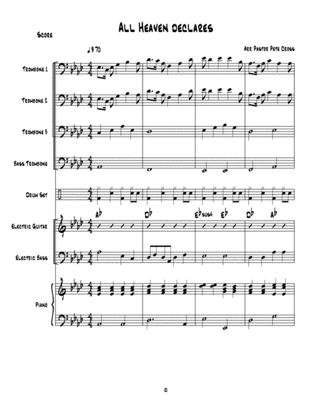 All Heaven Declares Trombone Praise Sheet Music