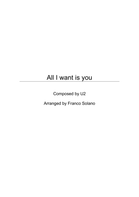 All I Want Is You For Violin And Cello Sheet Music