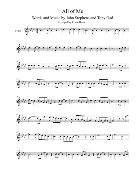 All Of Me Flute Sheet Music