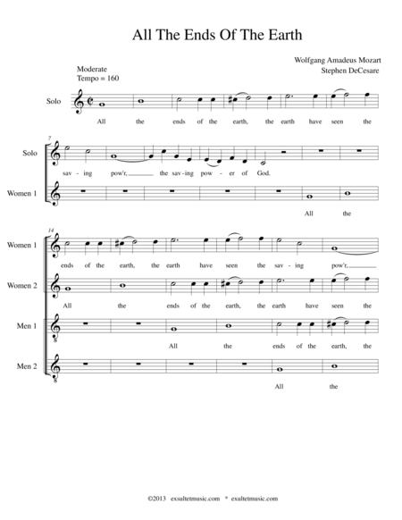 All The Ends Of The Earth Sheet Music