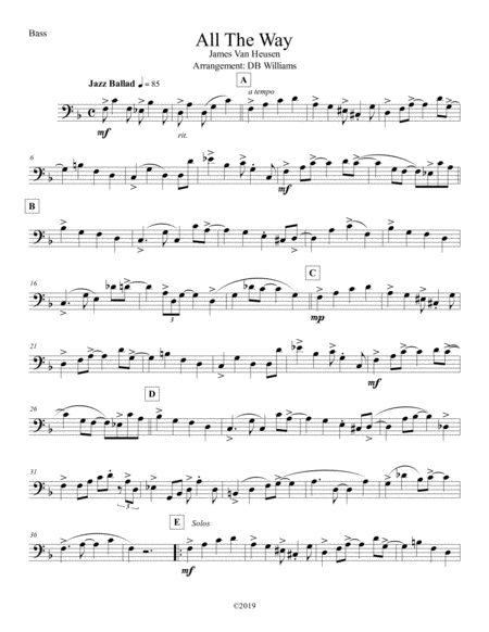 All The Way Strings Bass Sheet Music