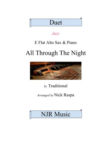 Free Sheet Music All Through The Night Alto Sax Piano Intermediate Jazz