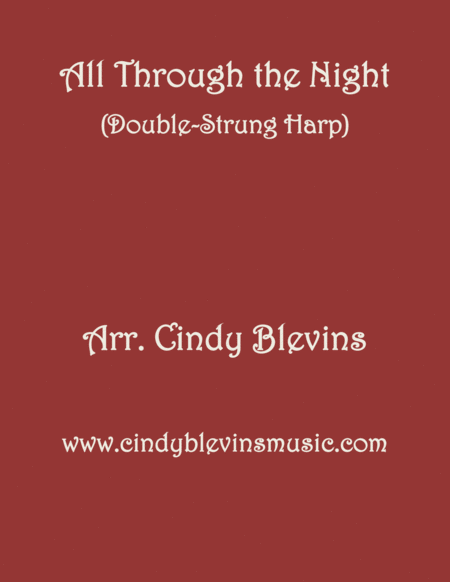 All Through The Night Arranged For Double Strung Harp From My Book 24 Folk Songs For Double Strung Harp Sheet Music