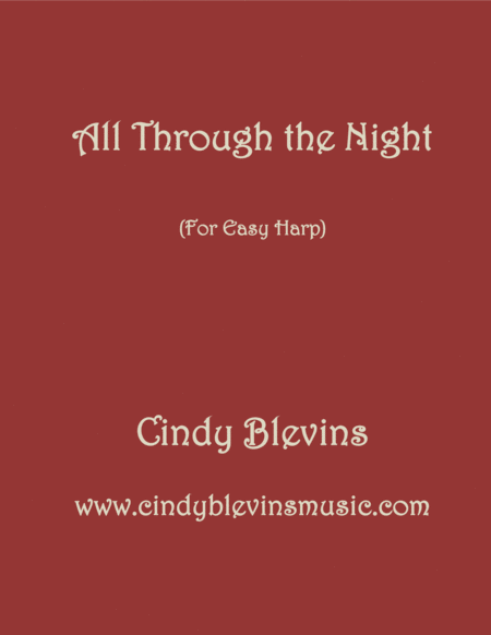 All Through The Night Arranged For Easy Harp Lap Harp Friendly From My Book Easy Favorites Vol 2 Folk Songs Sheet Music