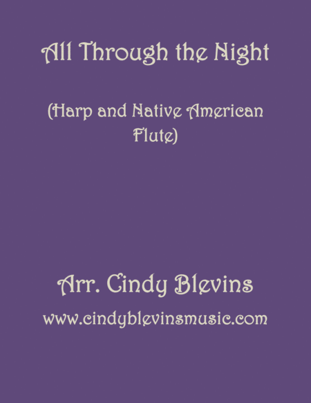 All Through The Night Arranged For Harp And Native American Flute From My Book Harp And Native American Flute 14 Folk Songs Sheet Music