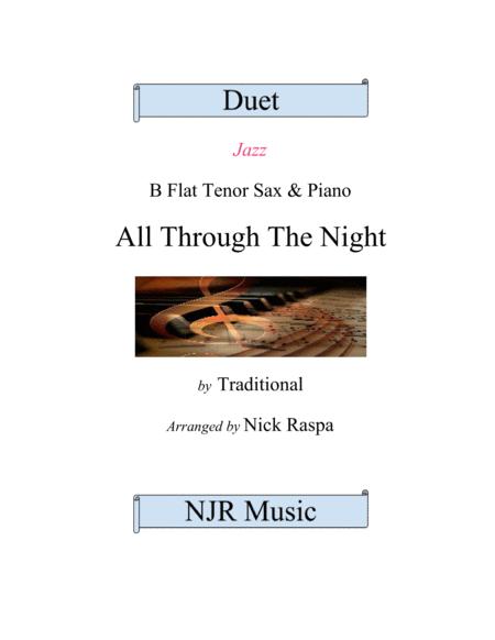 Free Sheet Music All Through The Night Tenor Sax Piano Intermediate Jazz Full Set