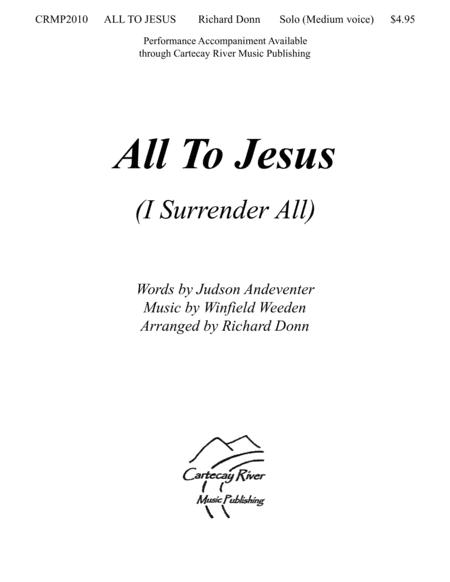 All To Jesus I Surrender All Sheet Music