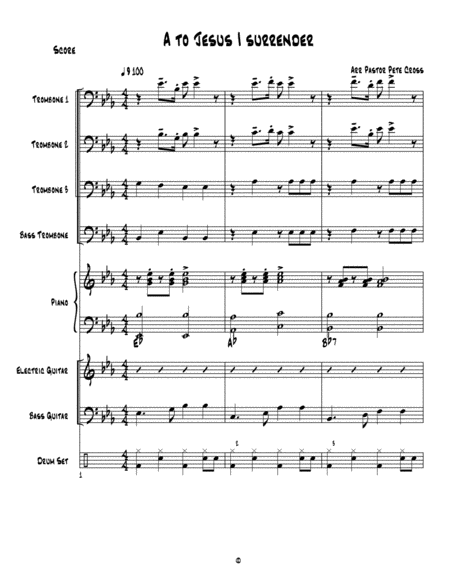 All To Jesus I Surrender Trombone Praise Sheet Music