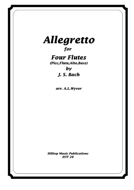 Allegretto Arr Flute Quartet Sheet Music