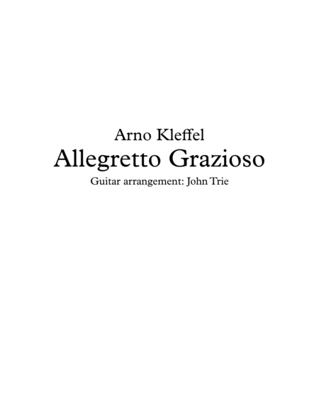 Allegretto Grazioso Tab Sheet Music