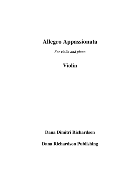 Allegro Appassionato Violin Part Sheet Music