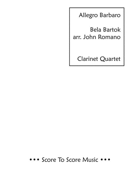 Allegro Barbaro Clarinet Quartet Sheet Music