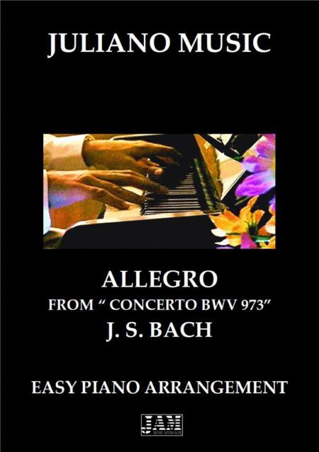 Allegro From Concerto In G Major Bwv 973 Easy Piano Js Bach Sheet Music