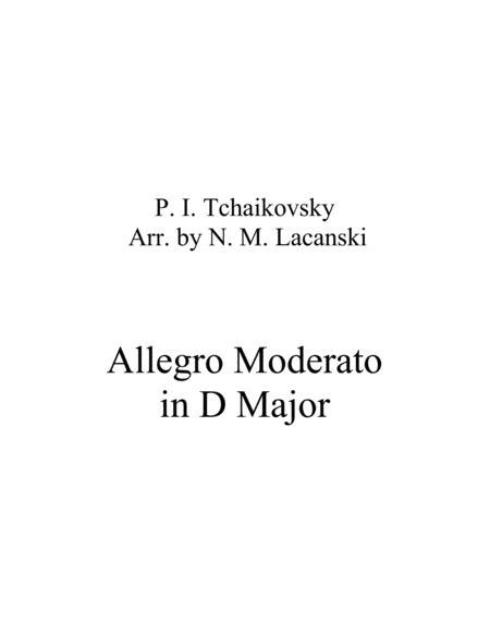 Allegro Moderato In D Major Sheet Music