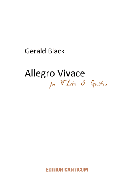 Allegro Vivace For Flute Guitar Sheet Music