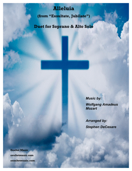 Free Sheet Music Alleluia From Exsultate Jubilate Duet For Soprano Alto Solo