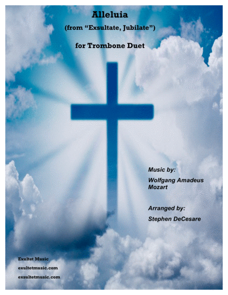 Free Sheet Music Alleluia From Exsultate Jubilate Trombone Duet