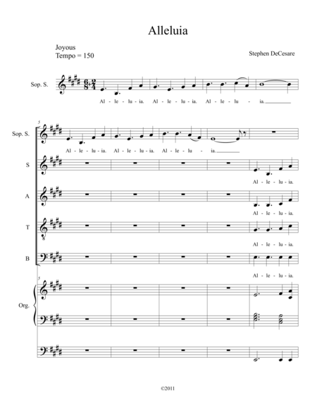 Alleluia From Mass Of The Angels Sheet Music