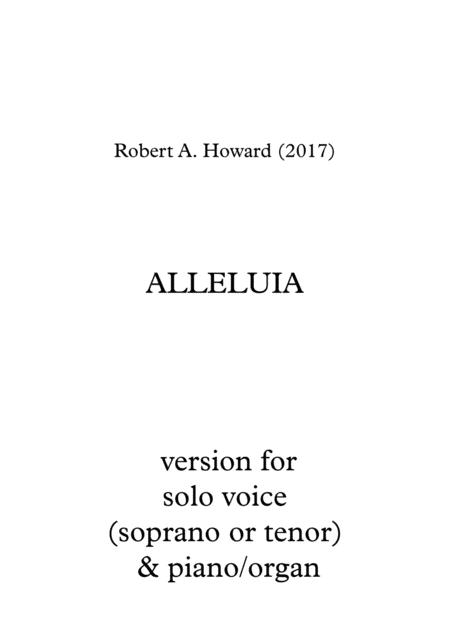 Alleluia Solo Unison Version Sheet Music