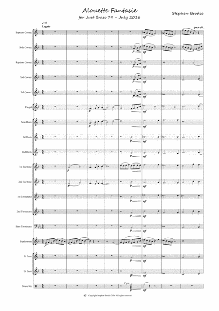 Free Sheet Music Allouette Fantasie