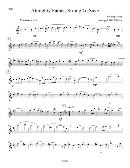 Almighty Father Strong To Save Flute 1 Sheet Music